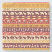 Afrikanisches Muster Steinuntersetzer (Vorderseite)