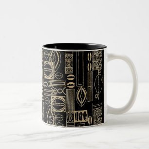 Afrikanisches Musterdesign Zweifarbige Tasse