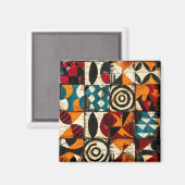 Afrikanisches Mustermagnet Magnet (Vorderseite/Rückseite)