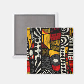 Afrikanisches Mustermagnet Magnet (Vorderseite/Rückseite)
