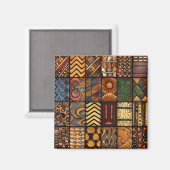 Afrikanisches Mustermagnet Magnet (Vorderseite/Rückseite)