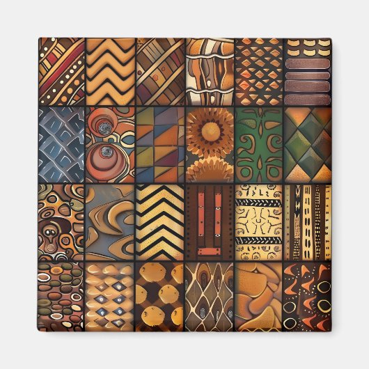 Afrikanisches Mustermagnet Magnet (Vorne)