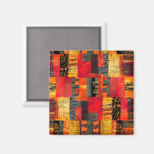 Afrikanisches Mustermagnet Magnet (Vorderseite/Rückseite)