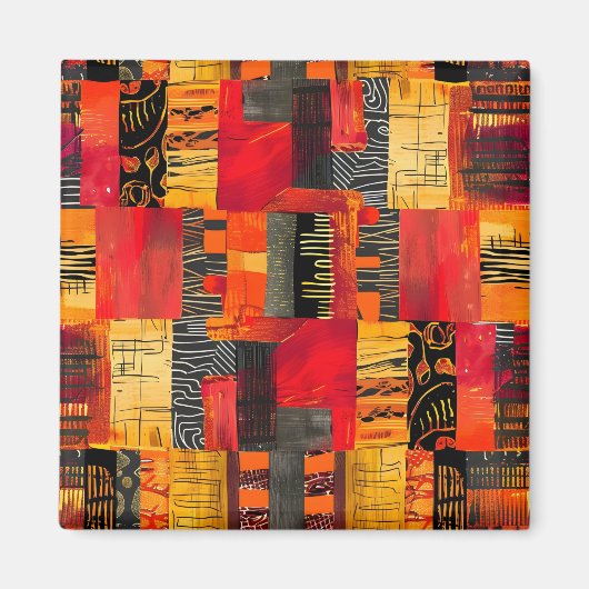 Afrikanisches Mustermagnet Magnet (Vorne)