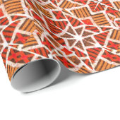 Afrikanisches Musterpapier Geschenkpapier (Rolleneckpunkt)