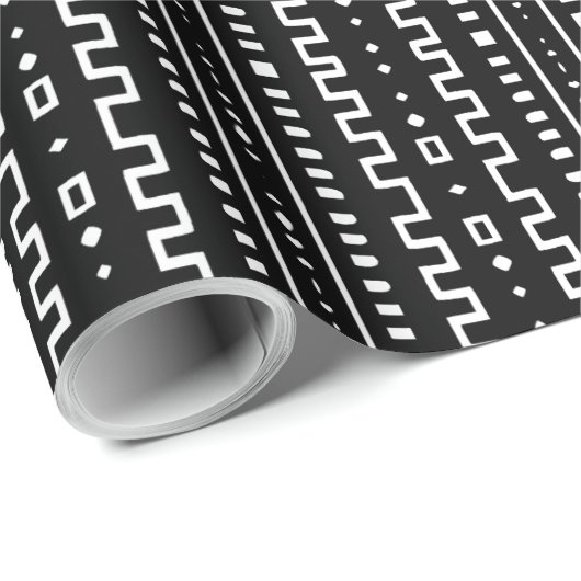 Afrikanisches Musterpapier Geschenkpapier (Rolleneckpunkt)