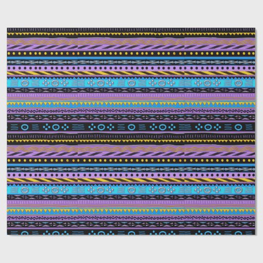 Afrikanisches Musterpapier Geschenkpapier (Flach)