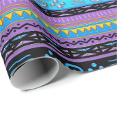 Afrikanisches Musterpapier Geschenkpapier (Rolleneckpunkt)