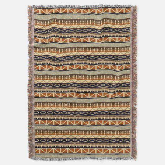 afrikanisches nahtloses Muster Decke (Vorderseite Vertikal)