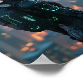 Afrikanisches niedliches Glied mit Kätzchen Poster (Ecke)