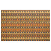 Afrikanisches Orangenschwarzes Elefantenmuster Stoff (Yard (91,4 cm))