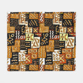 Afrikanisches Patchwork Fleecedecke (Vorderseite (Horizontal))