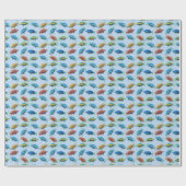 Afrikanisches Pfaucichlid-Fisch-Packpapier Geschenkpapier (Flach)