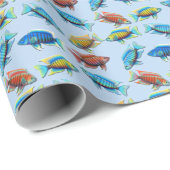 Afrikanisches Pfaucichlid-Fisch-Packpapier Geschenkpapier (Rolleneckpunkt)