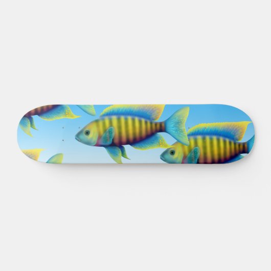 Afrikanisches Pfaucichlid-Fisch-Skateboard Skateboard (Horizontal)