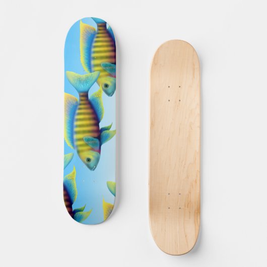 Afrikanisches Pfaucichlid-Fisch-Skateboard Skateboard (Vorderseite)