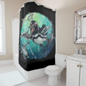 Afrikanisches Pinguinfischfest Duschvorhang (Beispiel)