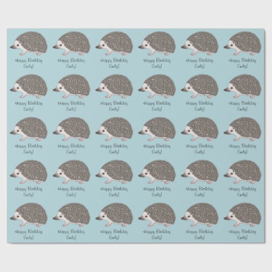 Afrikanisches Pygmäen-Igel-Muster mit benutzerdefi Geschenkpapier (Flach)