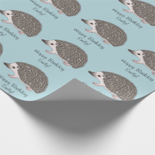 Afrikanisches Pygmäen-Igel-Muster mit benutzerdefi Geschenkpapier (Ecke)