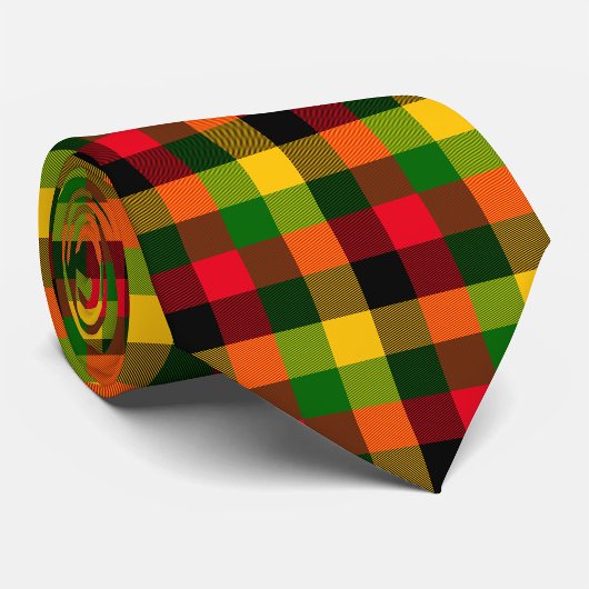 Afrikanisches Rasta-Reggae-Farben Karo-Muster-Desi Krawatte