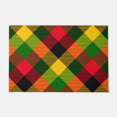 Afrikanisches Rasta-Reggae-Farben Karomuster Desig Fußmatte (Vorderseite)