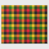 Afrikanisches Rasta-Reggae-Farben Karomuster Desig Geschenkpapier (Flach)