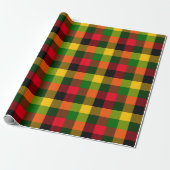 Afrikanisches Rasta-Reggae-Farben Karomuster Desig Geschenkpapier (Ungerollt)