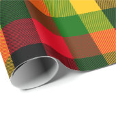 Afrikanisches Rasta-Reggae-Farben Karomuster Desig Geschenkpapier (Rolleneckpunkt)