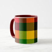 Afrikanisches Rasta-Reggae-Farben Karomuster Desig Tasse (Vorderseite Links)
