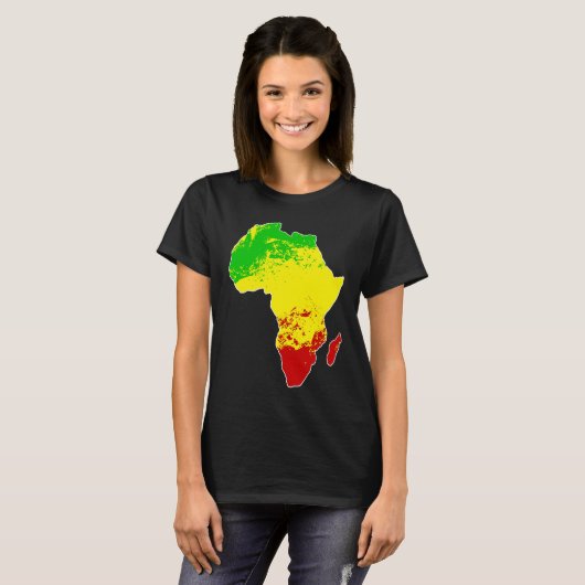 Afrikanisches Rastafarian Traditionelles Muster T-Shirt (Vorne ganz)
