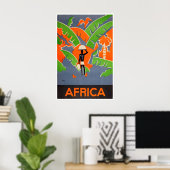 Afrikanisches Reiseplakat Afrika Dschungel Kunst D Poster (Heimbüro)
