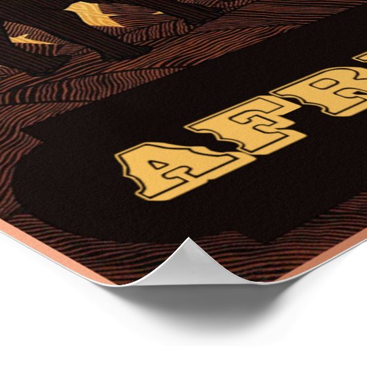 Afrikanisches Reiseplakat Poster (Ecke)