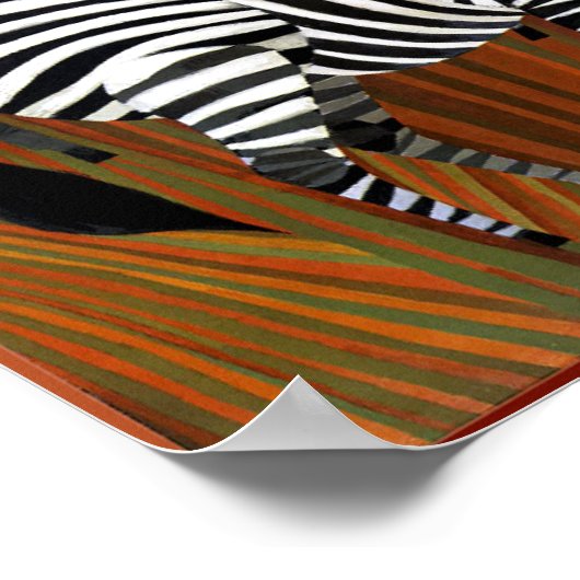 Afrikanisches Reiseplakat Poster (Ecke)