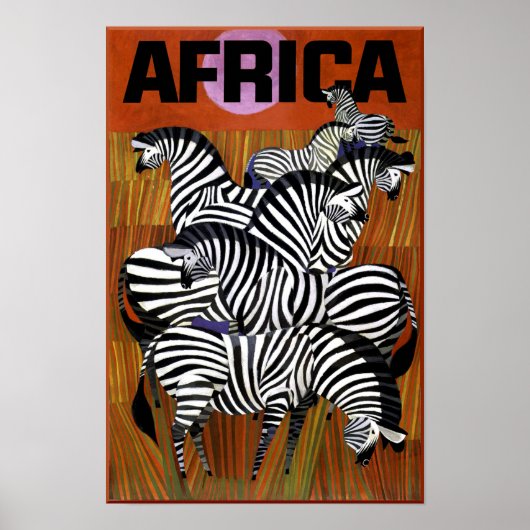 Afrikanisches Reiseplakat Poster (Vorne)