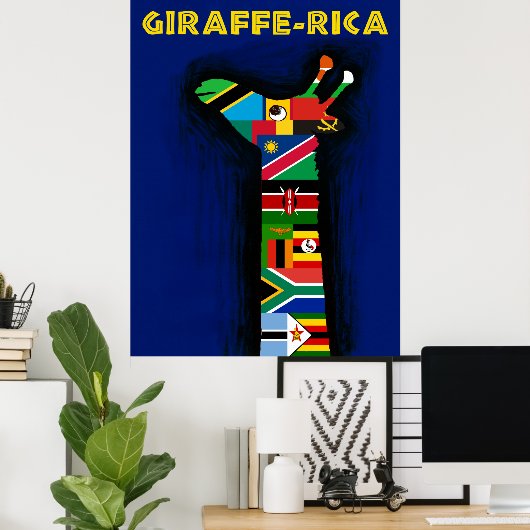 Afrikanisches Reiseplakat Poster (Heimbüro)