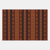 Afrikanisches Retro Braun Geometrisch Geschenkpapier Set (Vorderseite 3)