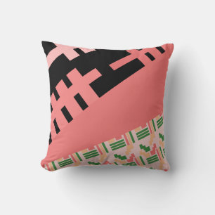 Afrikanisches Rosa Muster Mix Kissen