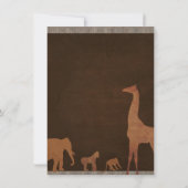 Afrikanisches Safari-Jungle-Zootiere-Brautparty Einladung (Rückseite)