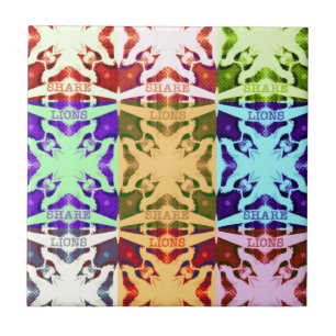 Afrikanisches Schachbrettmuster - Kunstkultur Fliese