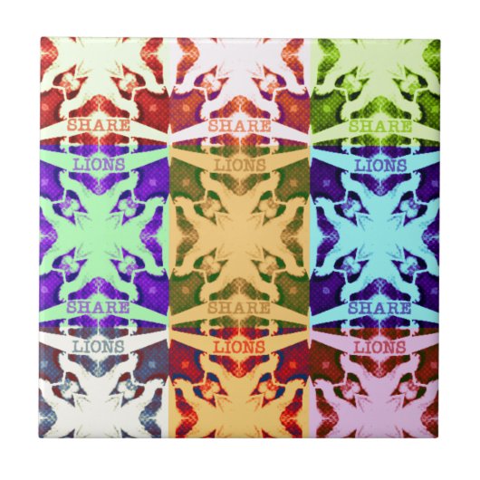 Afrikanisches Schachbrettmuster - Kunstkultur Fliese (Vorderseite)