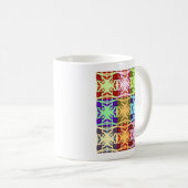 Afrikanisches Schachbrettmuster - Kunstkultur Kaffeetasse (VorderseiteRechts)