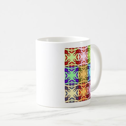 Afrikanisches Schachbrettmuster - Kunstkultur Kaffeetasse (VorderseiteRechts)