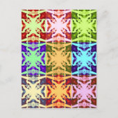 Afrikanisches Schachbrettmuster - Kunstkultur Postkarte (Vorderseite)