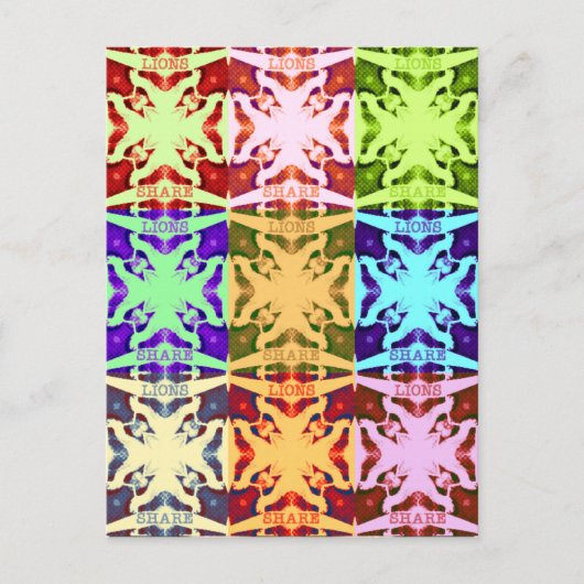 Afrikanisches Schachbrettmuster - Kunstkultur Postkarte (Vorderseite)