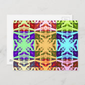 Afrikanisches Schachbrettmuster - Kunstkultur Postkarte (Vorne/Hinten)