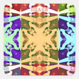 Afrikanisches Schachbrettmuster - Kunstkultur Quadratischer Aufkleber