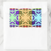 Afrikanisches Schachbrettmuster - Kunstkultur Rechteckiger Aufkleber (Tasche)