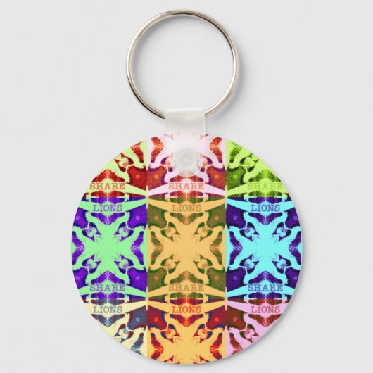 Afrikanisches Schachbrettmuster - Kunstkultur Schlüsselanhänger (Vorderseite)