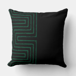 Afrikanisches Schmuckmuster aus grünen und schwarz Kissen