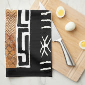 Afrikanisches Schmuckmuster Geschirrtuch (Viertel Falte)